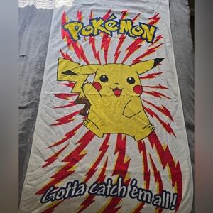 VINTAGE POKEMON PIKACHU BEACH TOWEL